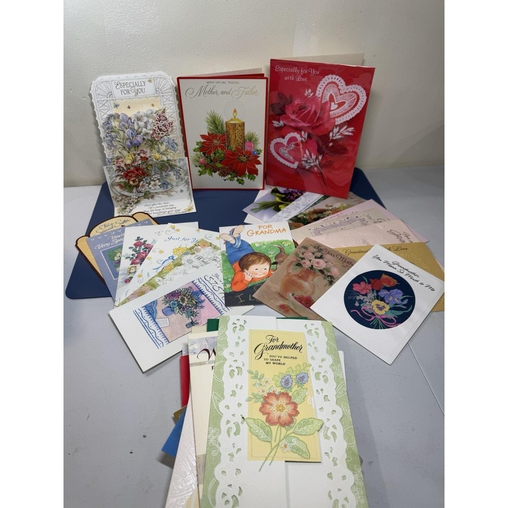 52 VTG Greeting Cards Used Variety Craft‎ Art